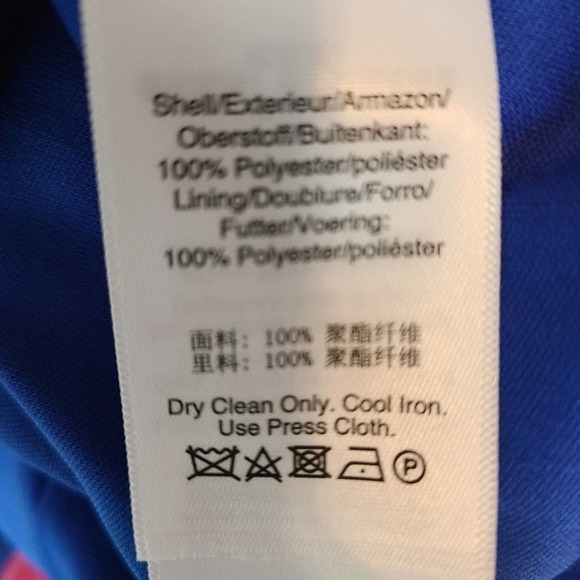 DKNY  Blue Floral Ruffle Elegant Spring Summer Maxi Dress 2 NWT - Picture 10 of 10